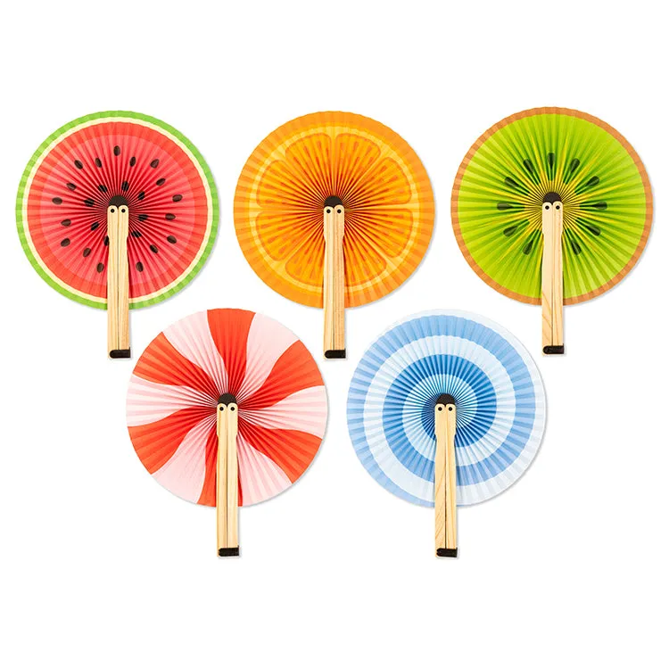 Kikkerland Home Fruity Sweet Papierfächer Faltbar Kompakt