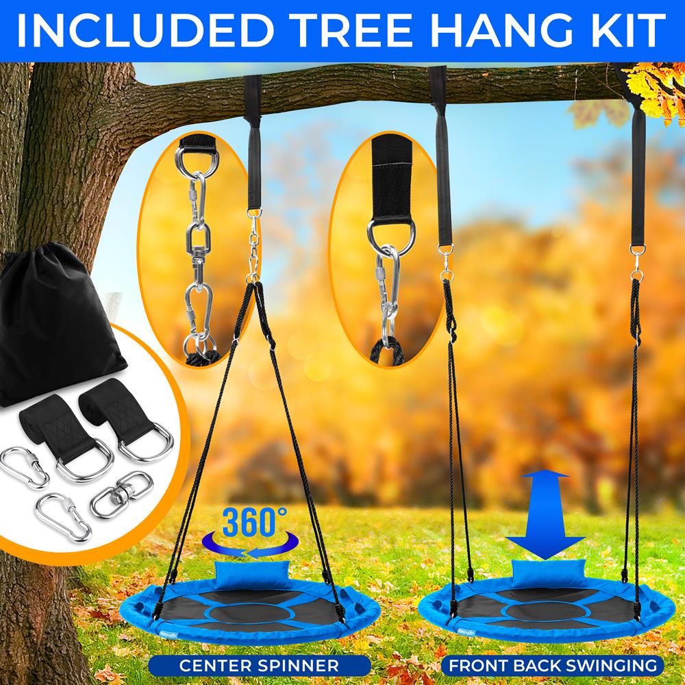 Serenelife Nestschaukel 40 Zoll blau bis 272 kg