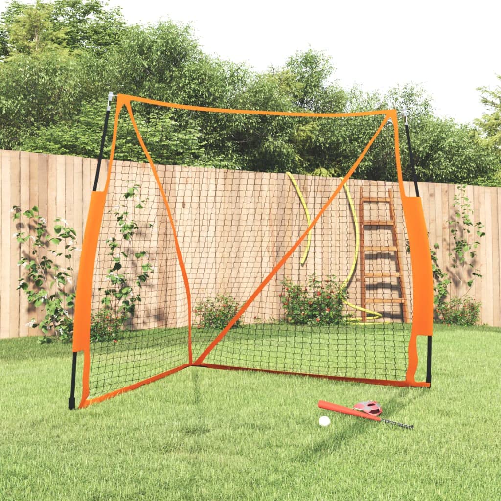 vidaXL Sportartikel Baseball-Netz Tragbar 183cm Orange Polyester