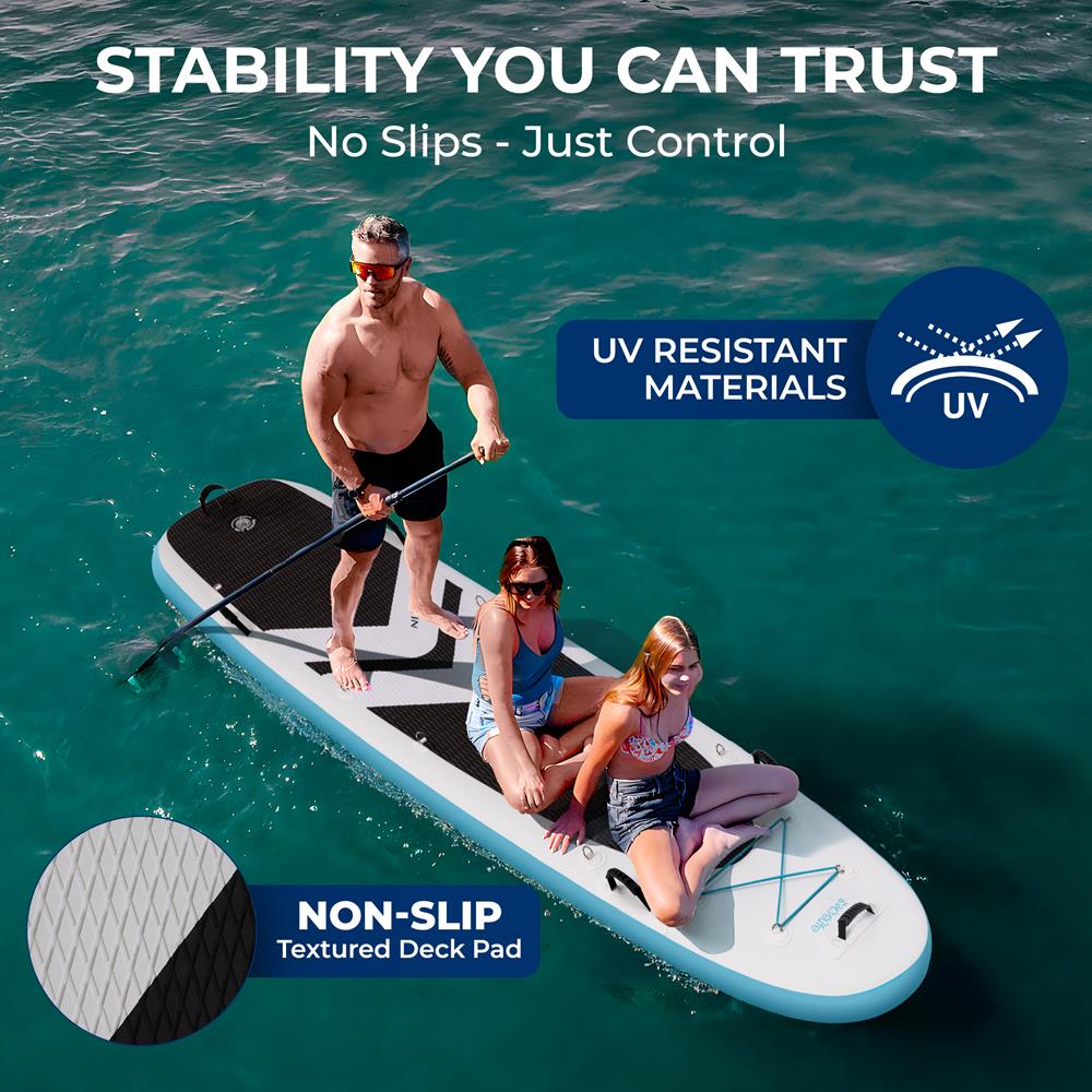 Serenelife SUP Board aufblasbar 12'2" 480 lbs Non-Slip