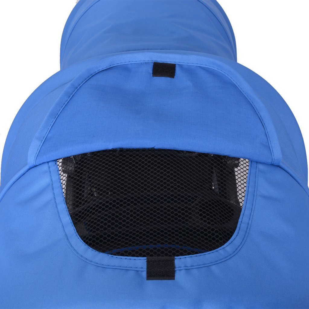 vidaXL Baby Tandem-Kinderwagen Stahl Blau für 2 Kinder
