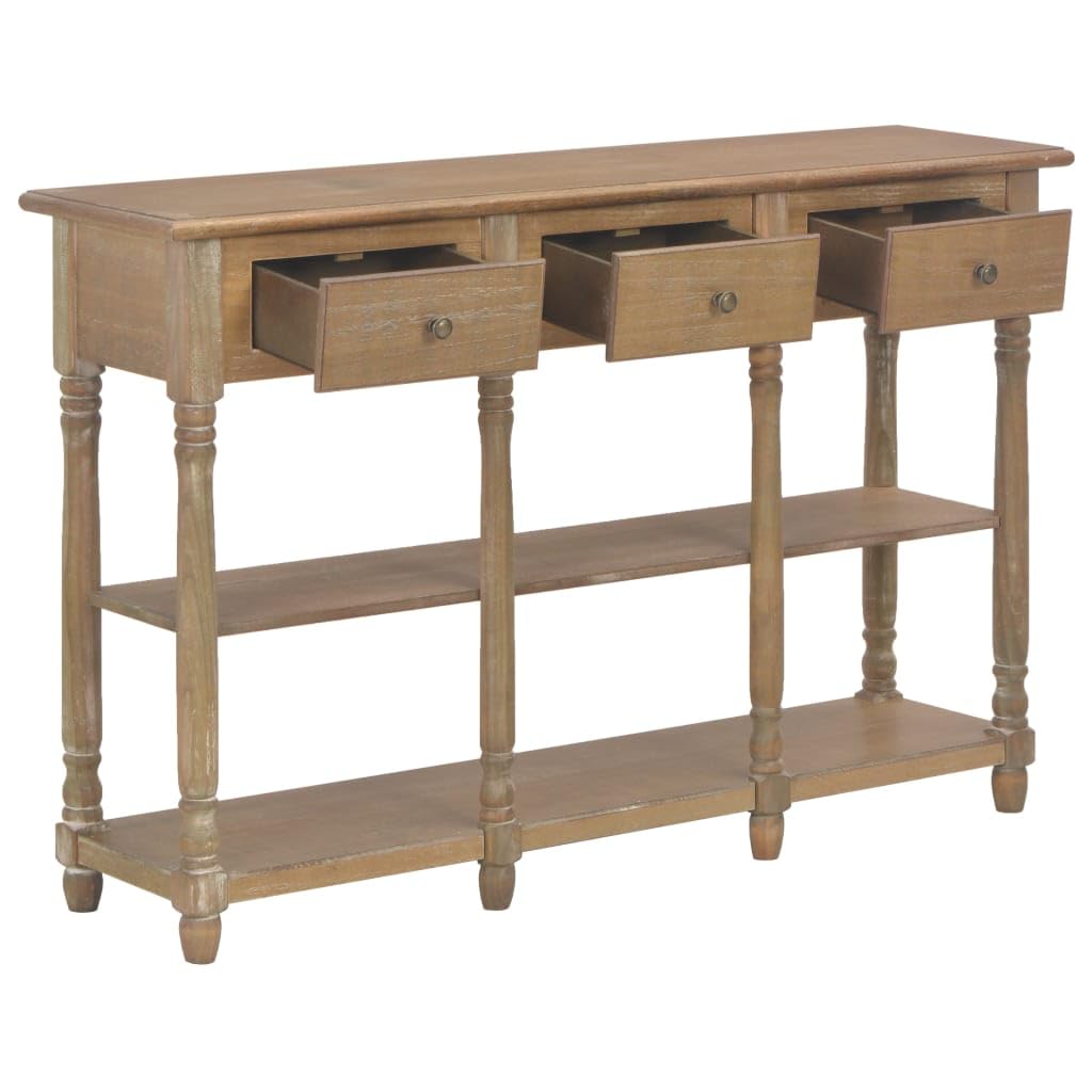 vidaXL Konsolentisch 110x30x76 cm Holzwerkstoff 3 Schubladen