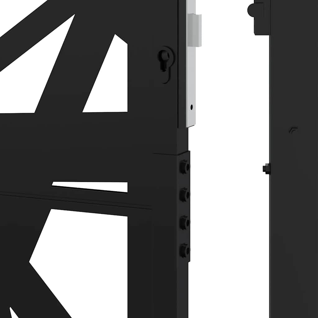 vidaXL Heim & Garten Gartentor 100x200 cm Stahl Schwarz