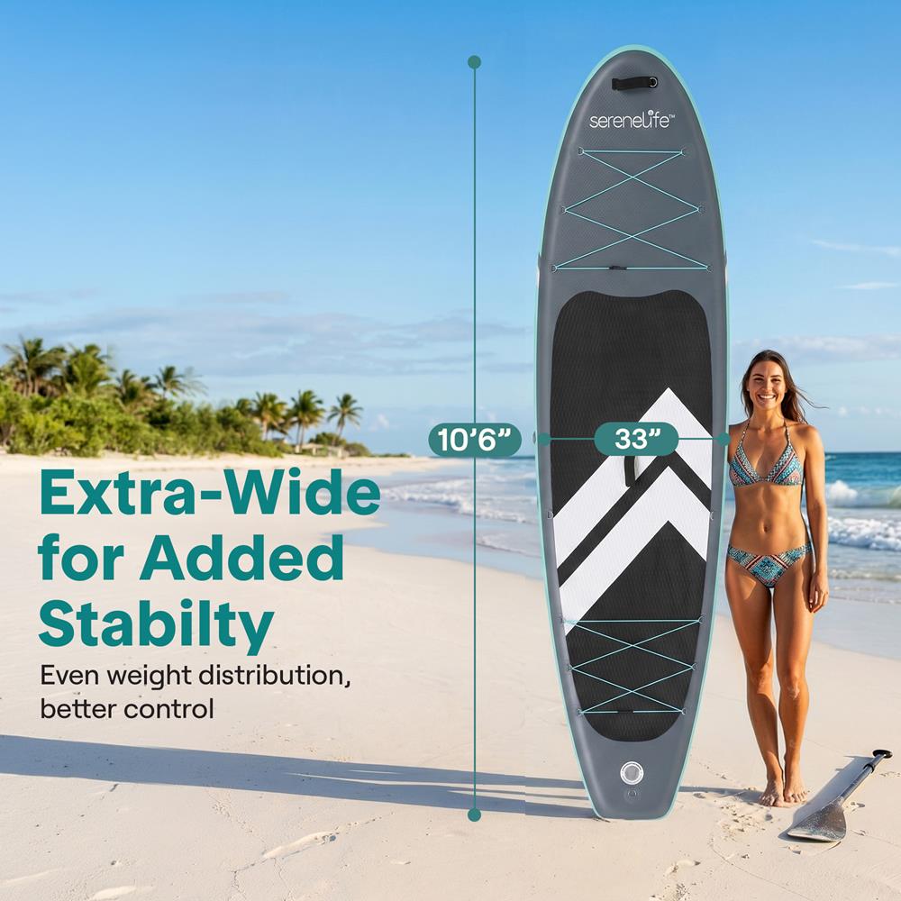 Serenelife SUP Knee Boards Stand Up Paddle Board Blau Set