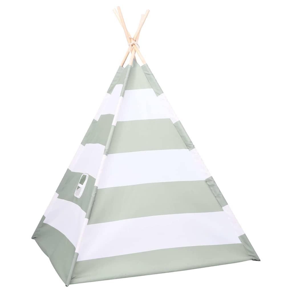 vidaXL Heim & Garten Kindertent Grau-Weiß Kiefer 120x120x150 cm