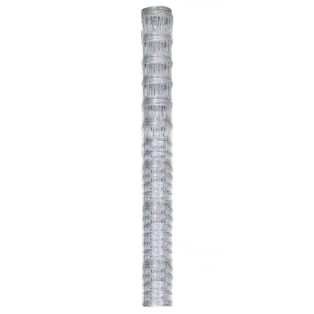 vidaXL Gartenzaun 50x1,6 m Drahtzaun verzinkt silber