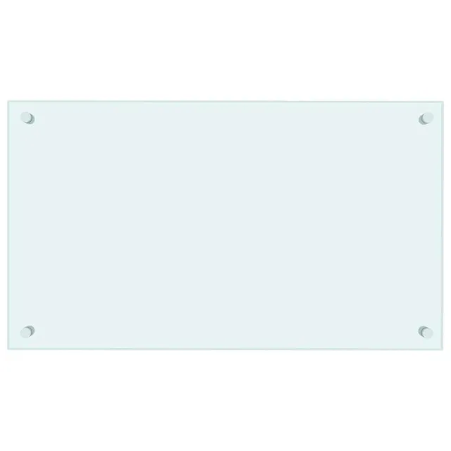vidaXL Heim & Garten Küchenrückwand Hartglas 70x40 Milchweiß