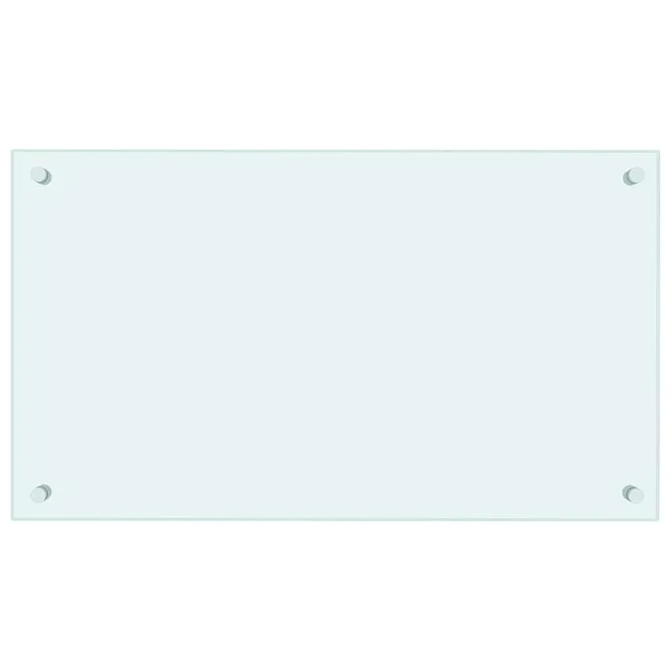 vidaXL Heim & Garten Küchenrückwand Hartglas 70x40 Milchweiß