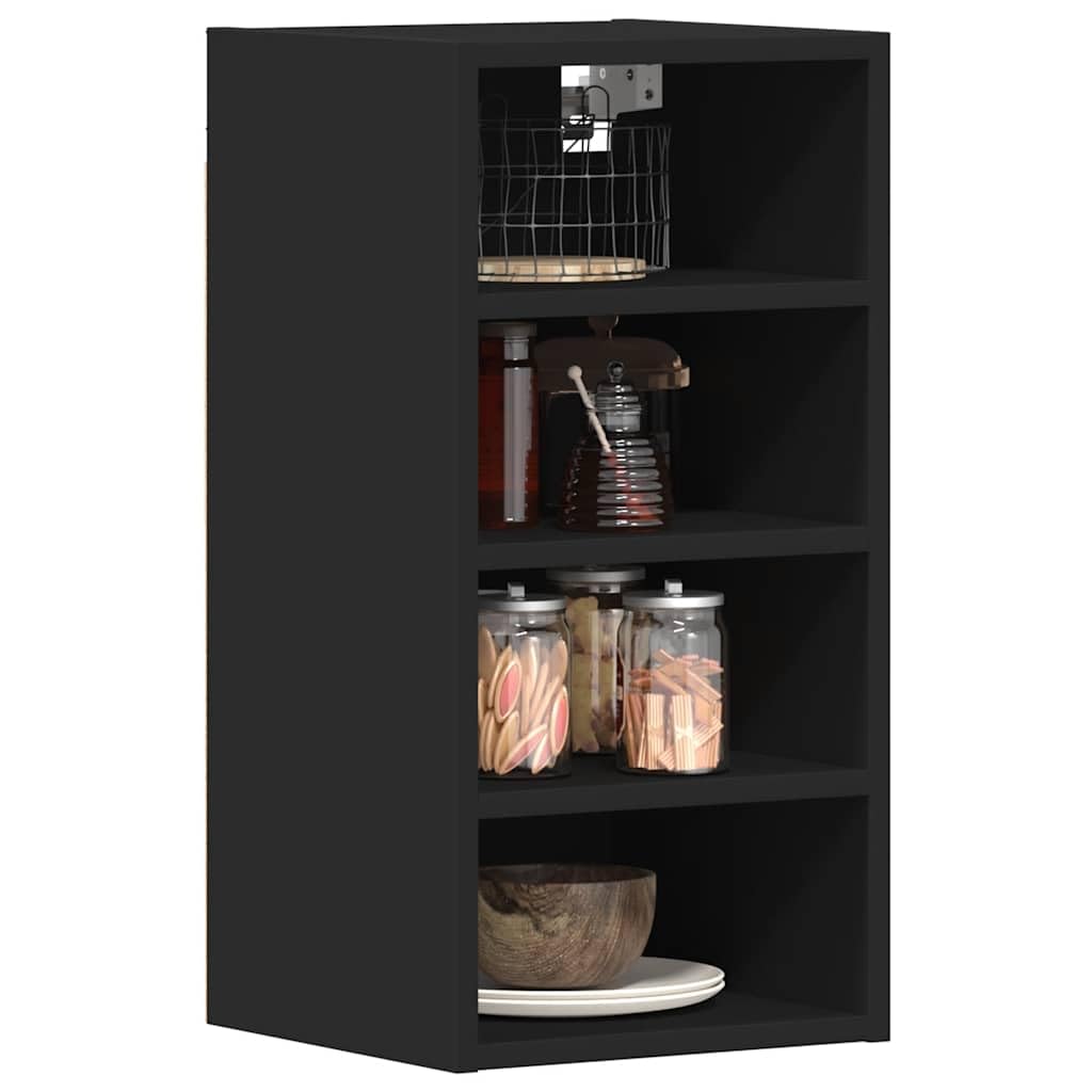 vidaXL Riga Hängeschrank Schwarz 30x60 cm Holzwerkstoff