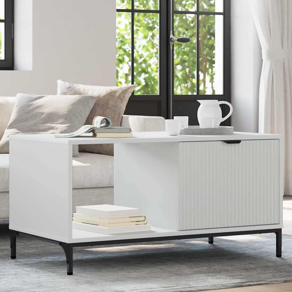 vidaXL Möbel Couchtisch Weiß Holzwerkstoff 90x49x46 cm