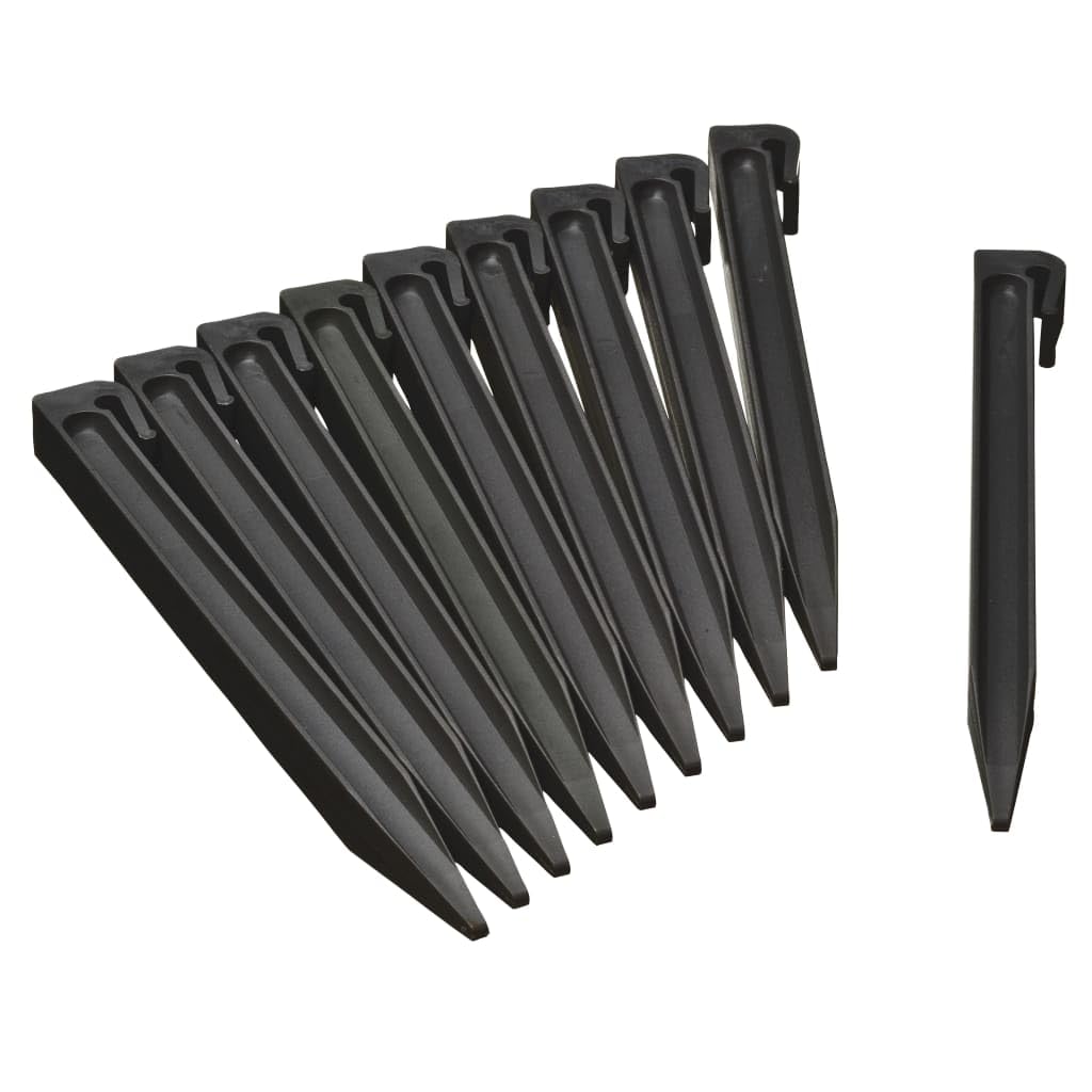 Nature Gartendübel Schwarz 10 Stück 26,7 cm Kunststoff