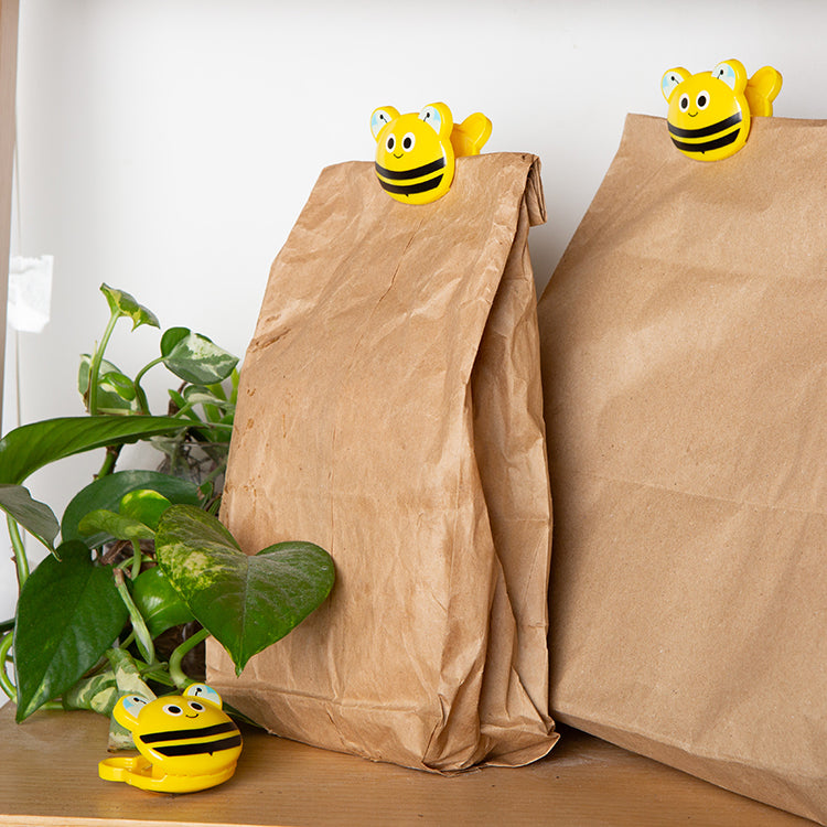Kikkerland Bee Bag Clips Bienen Tütenclips 6er Set