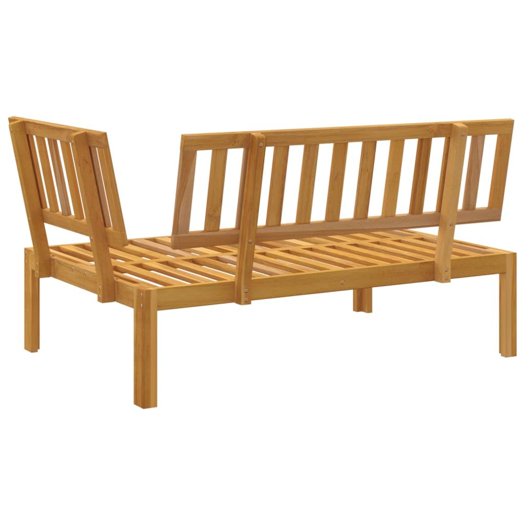 vidaXL Heim & Garten Ecksofa 133 cm Palettensofa Akazie Braun