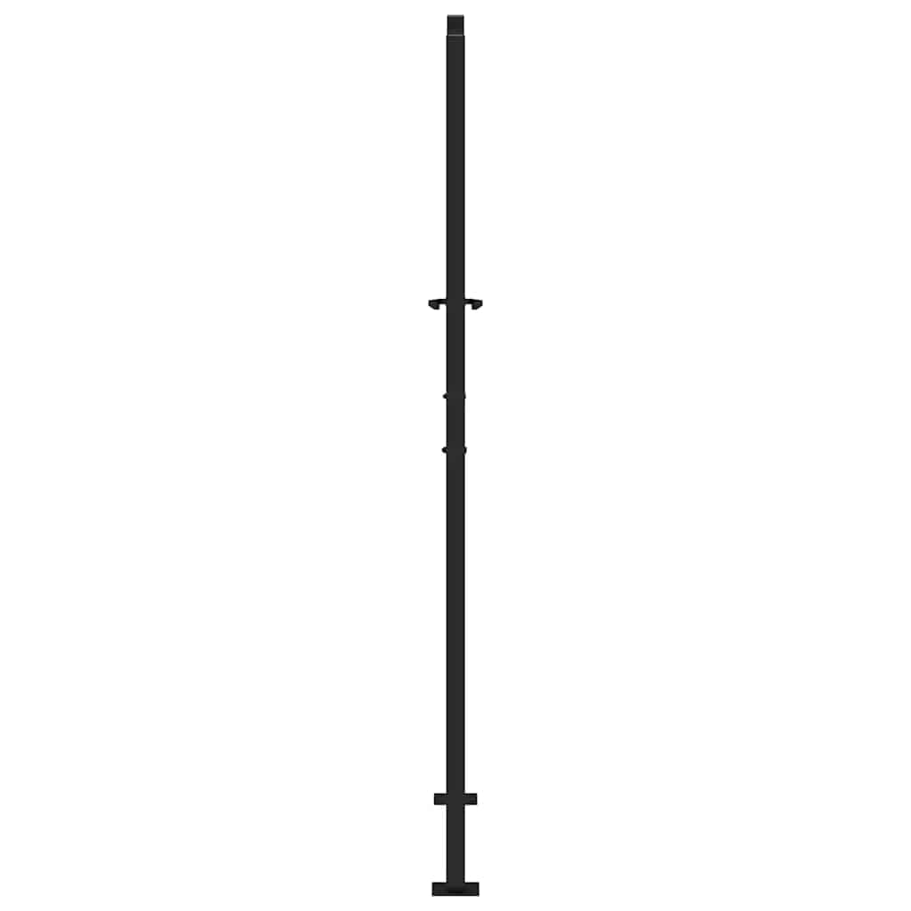 vidaXL Gartentor Schwarz 100x175 cm Stahl abschließbar