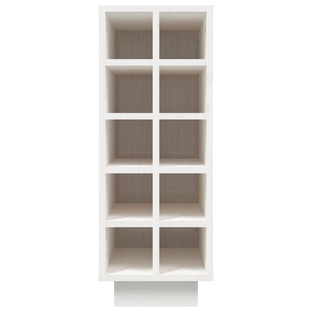 vidaXL Weinregal Weiß Kiefer 10 Flaschen 23x34x61 cm