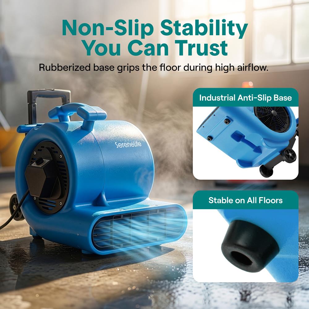 Serenelife Portable AC Air Mover Gebläse Schwarz 4000 CFM