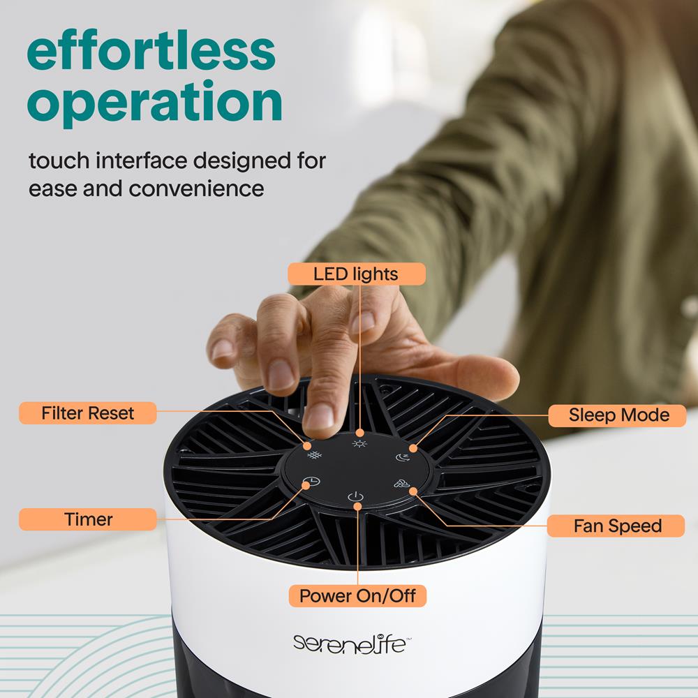 Serenelife DeHumidifiers Luftreiniger Weiß HEPA 13 Aroma