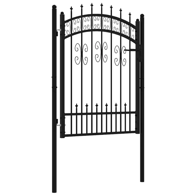 vidaXL Zauntor KAMPEN Schwarz 103x175 cm Gartentor