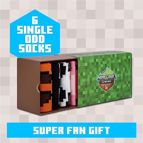 Paladone Homeware Minecraft Odd Socks 6er Set EU 36-41
