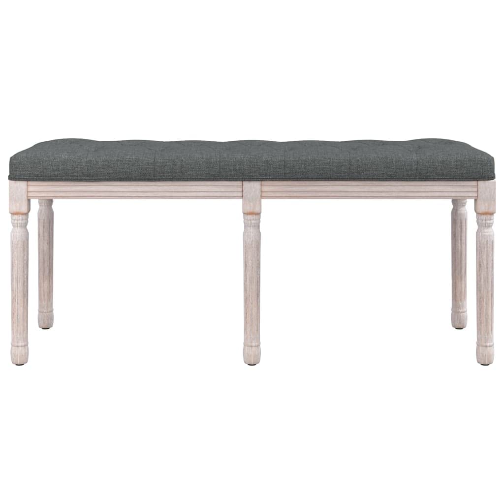 vidaXL Sitzbank Grau Stoff Polsterbank Flurbank Vintage