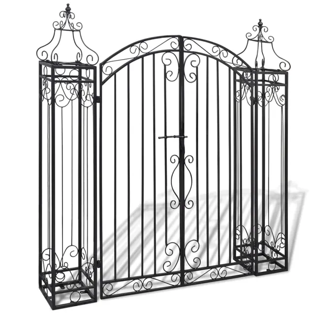 vidaXL Gartentor Schmiedeeisen 122x20,5x134cm Schwarz