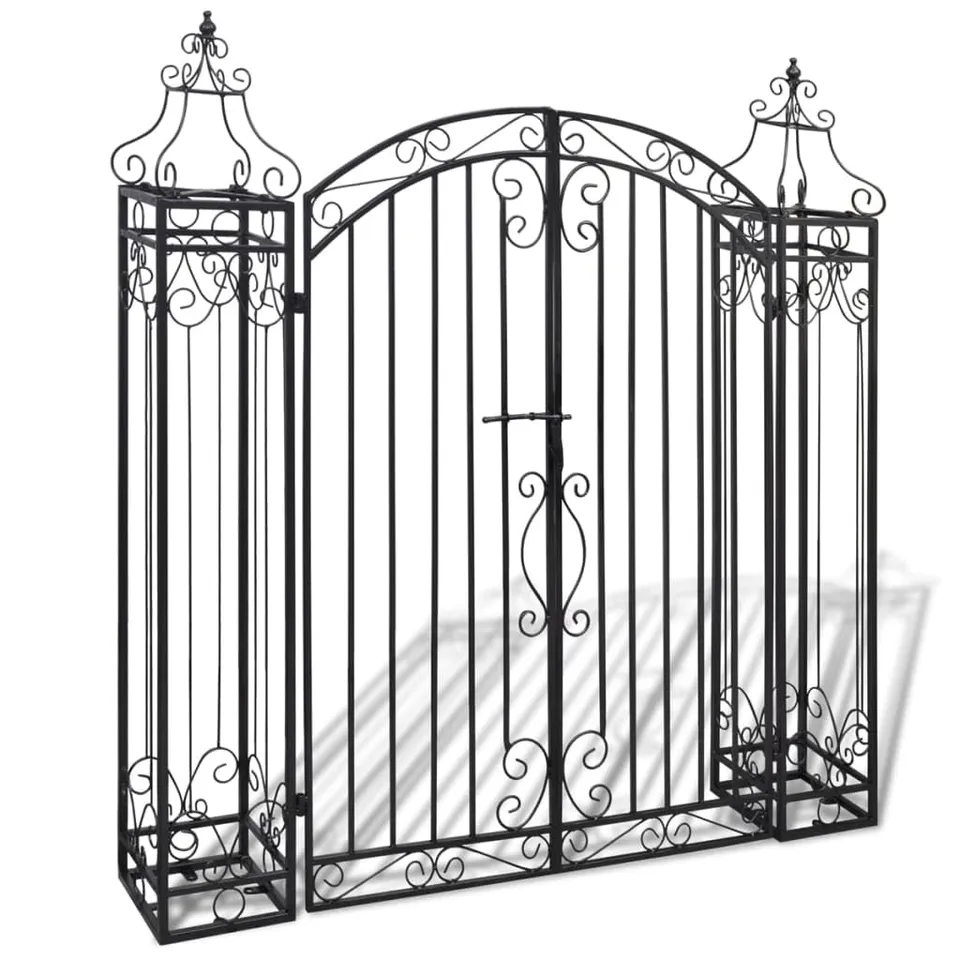vidaXL Gartentor Schmiedeeisen 122x20,5x134cm Schwarz