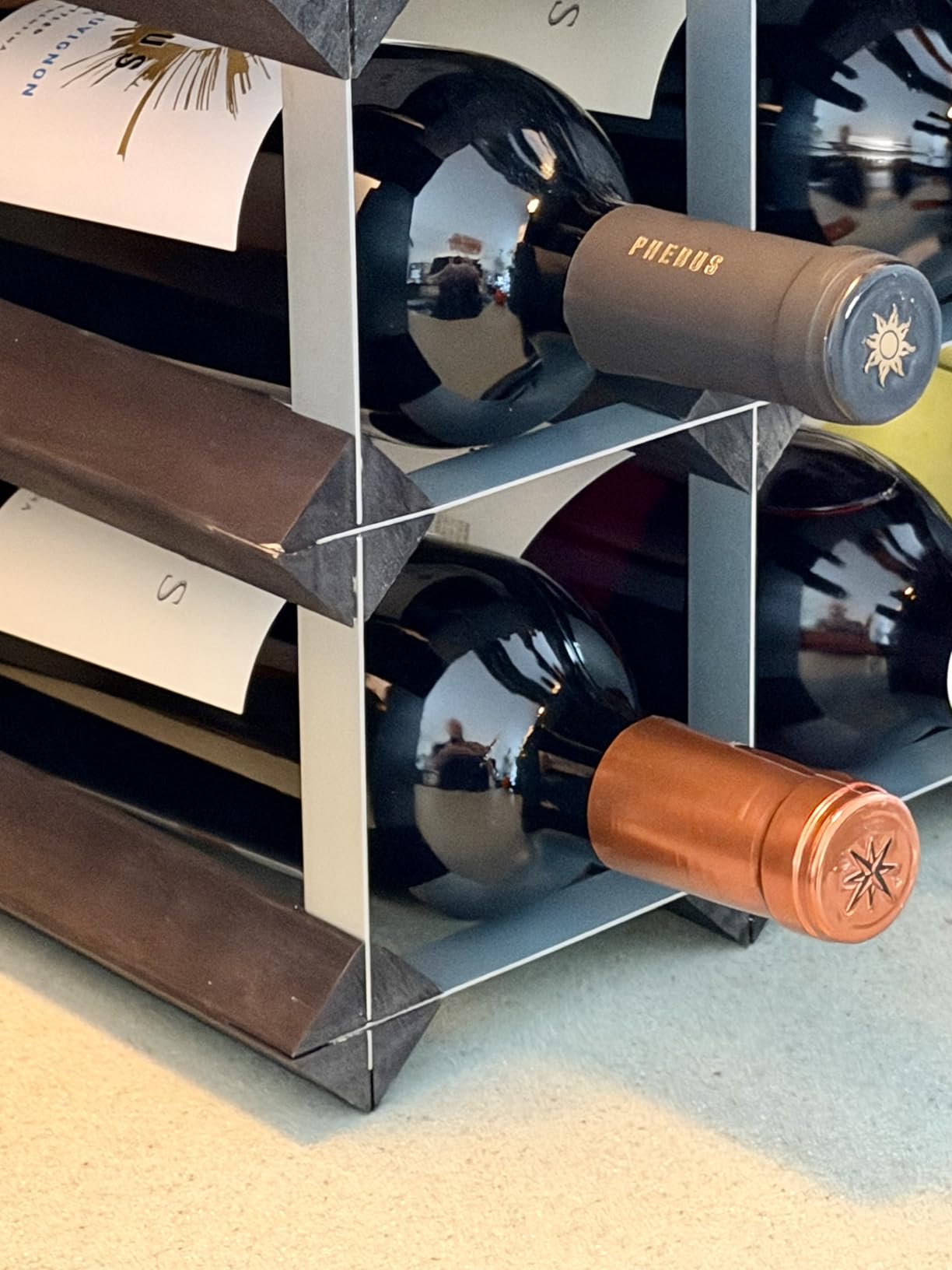 vidaXL Weinregal für 12 Flaschen Schwarz Massivholz Kiefer