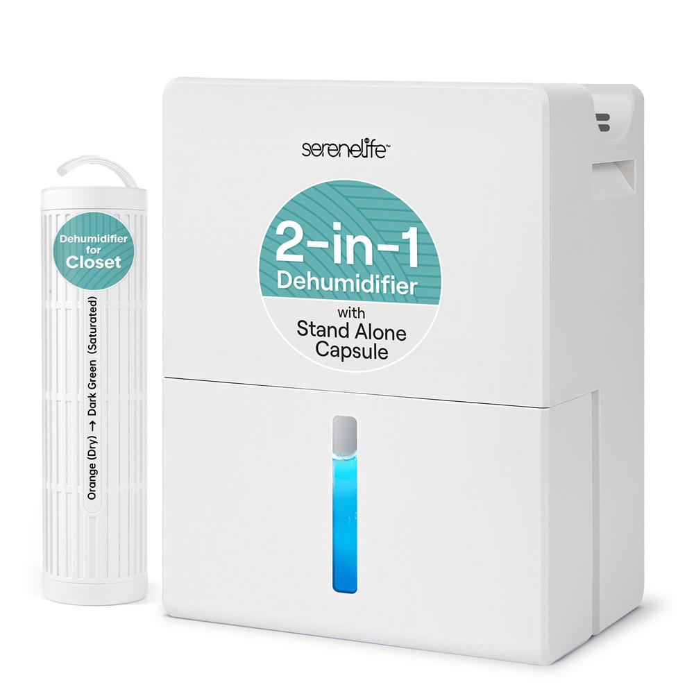 Serenelife DeHumidifiers Luftentfeuchter 2in1 Weiß 54W