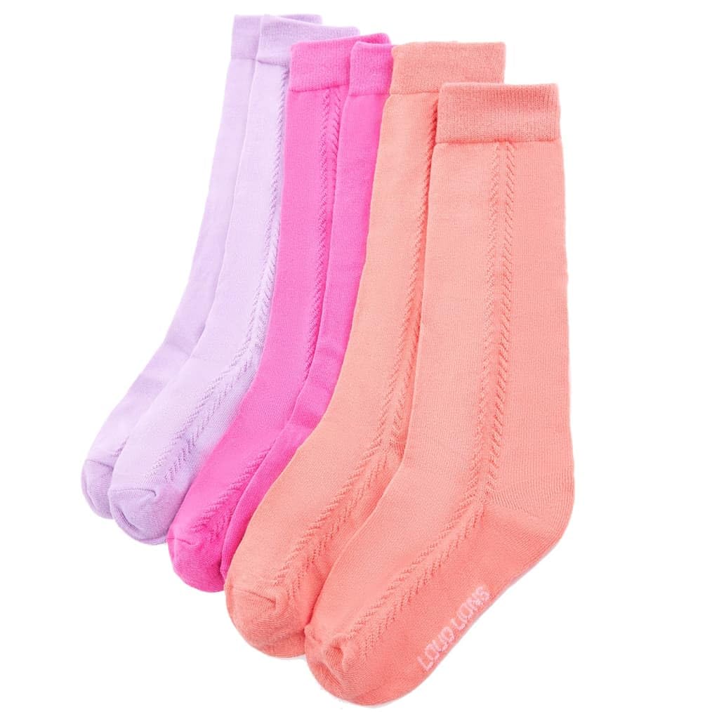 vidaXL Baby & Kleinkind Kindersocken 23-26 Rosa Baumwolle