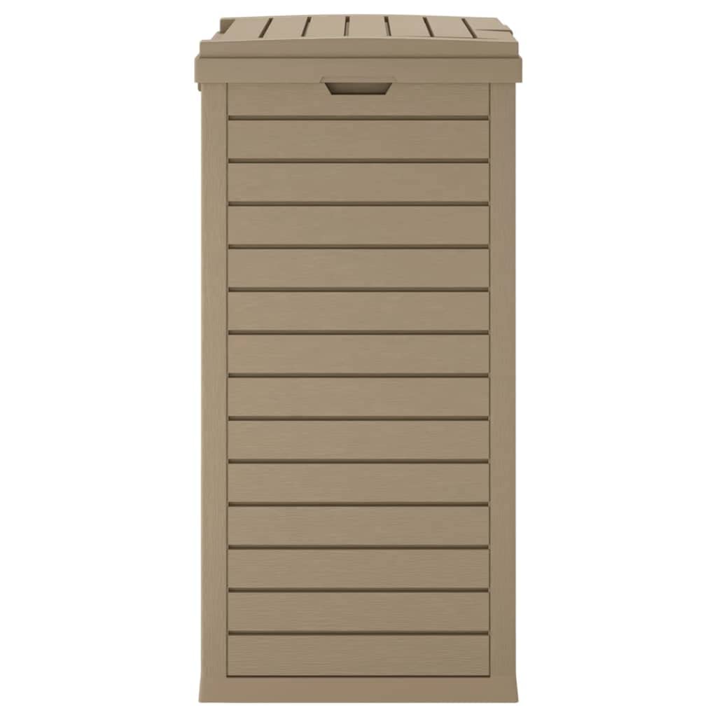 vidaXL Heim & Garten Mülltonne 118L Hellbraun 41x41x86