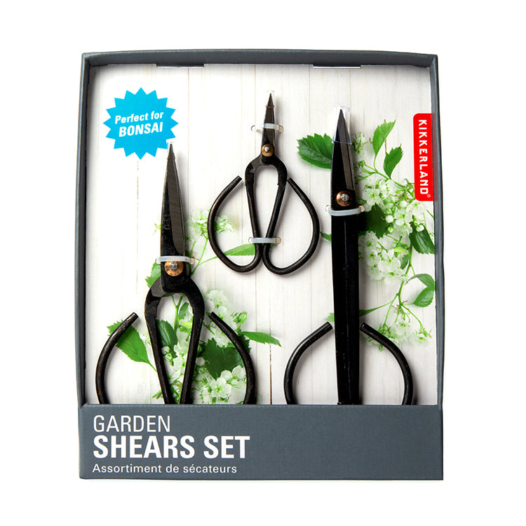 Kikkerland Garden Gartenscheren-Set 3tlg Kohlenstoffstahl