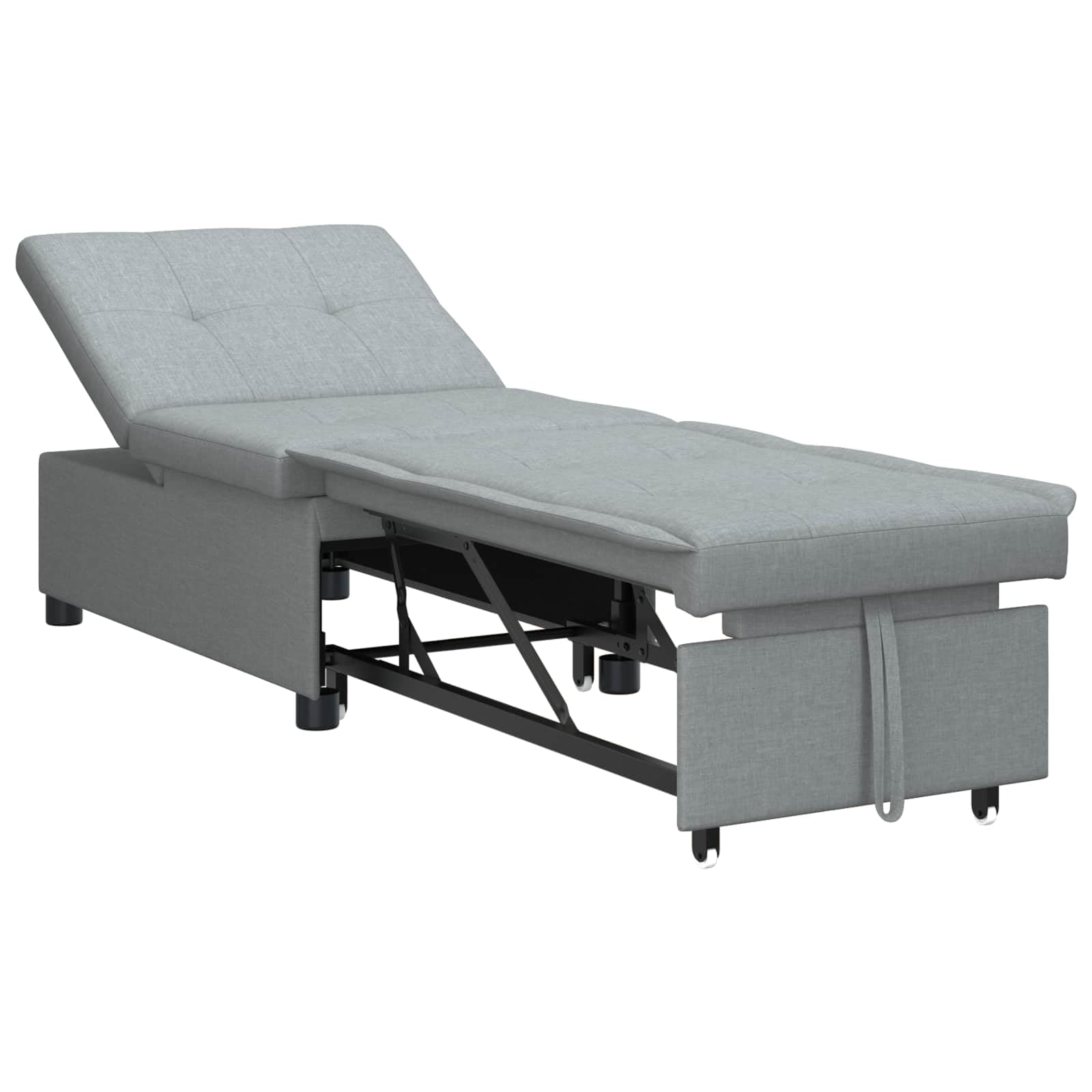 vidaXL Schlafsofa 194x50x82 cm Stoff hellgrau ausziehbar