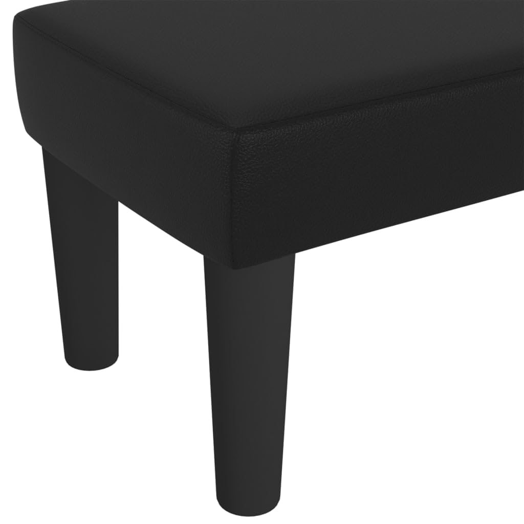 vidaXL Sitzbank Kunstleder schwarz 70x30x30 cm gepolstert