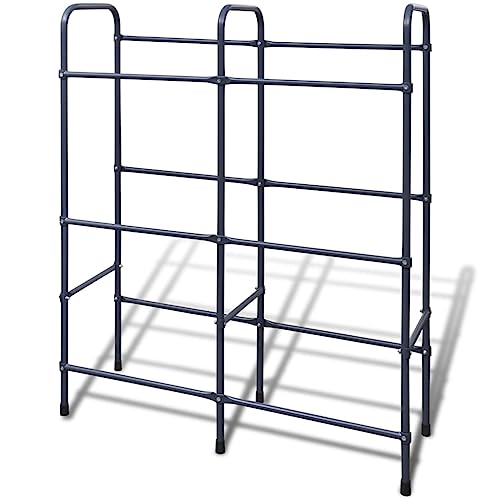 vidaXL Heim & Garten Stahlregal für 6 Kisten Metall