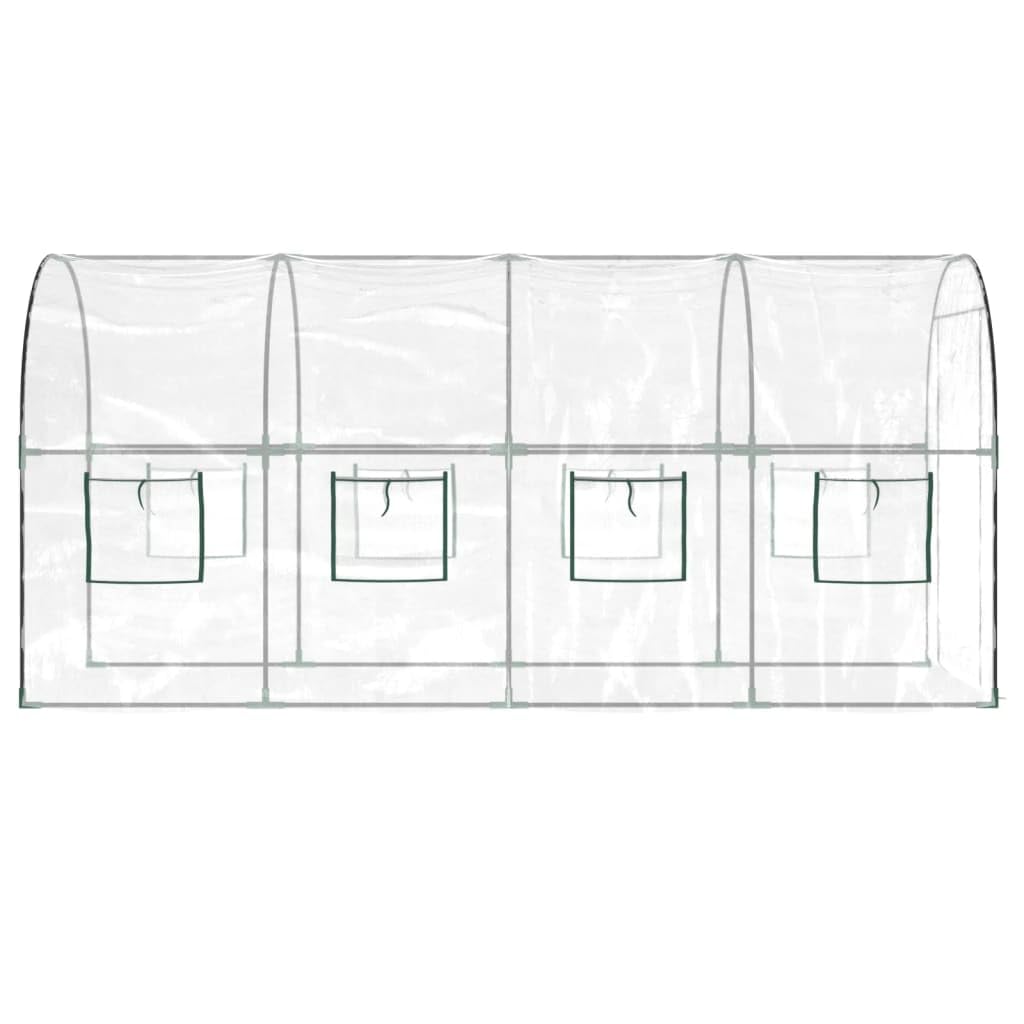 vidaXL Gewächshaus transparent 160x400x190 cm PVC Stahl Treibhaus