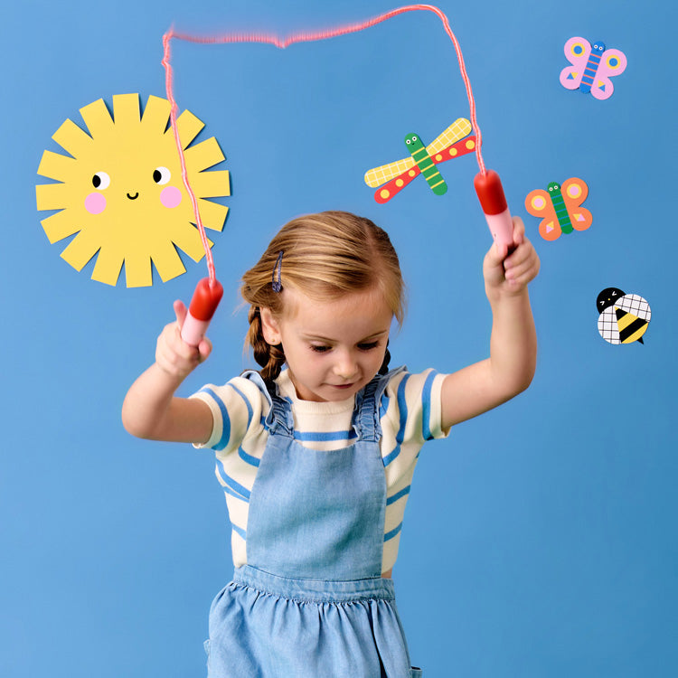 Kikkerland Kidoki Popsicle Springseil Kinder Holz 1,5 m