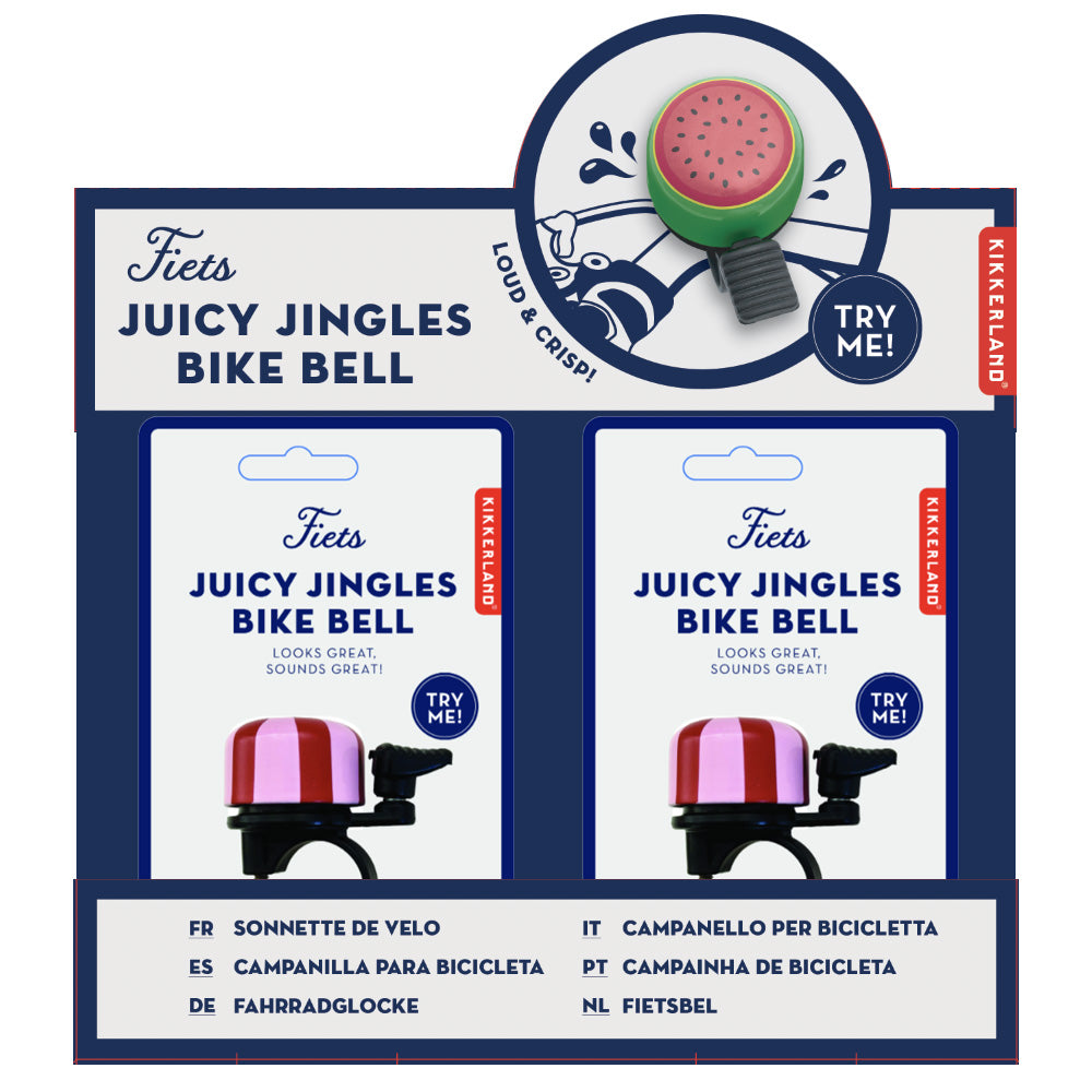 KIKKERLAND On-The-Go Juicy Jingles Fahrradklingel Metall 22-33mm