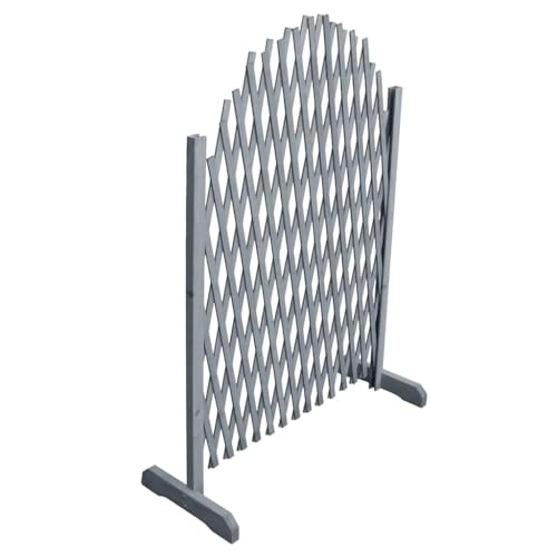 vidaXL Rankgitter Tannenholz 180x100 cm Grau ausziehbar