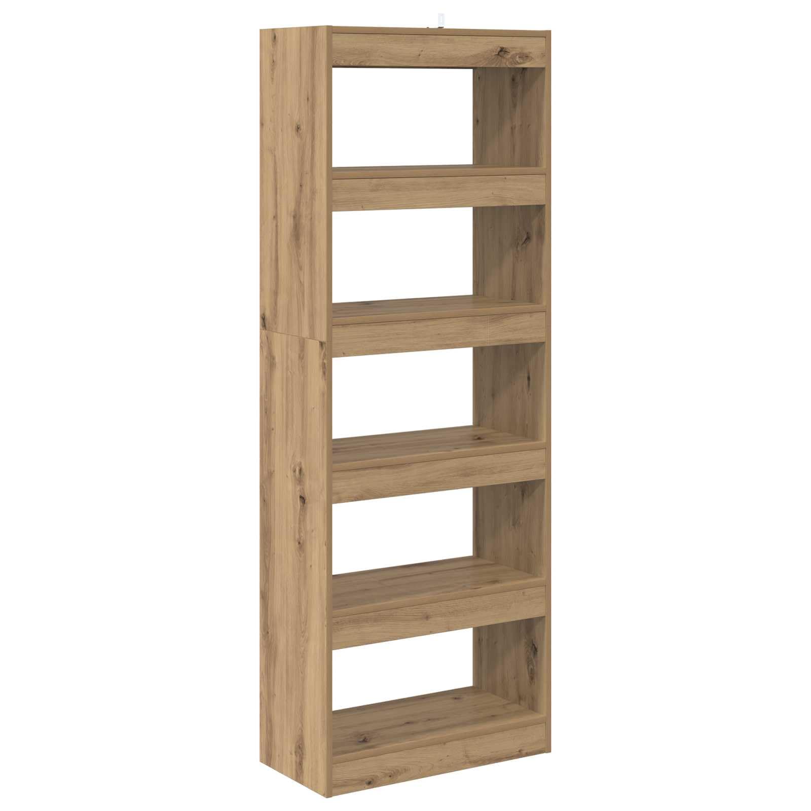 vidaXL Möbel Bücherregal Artisan-Eiche 60x30x166 5 Fächer