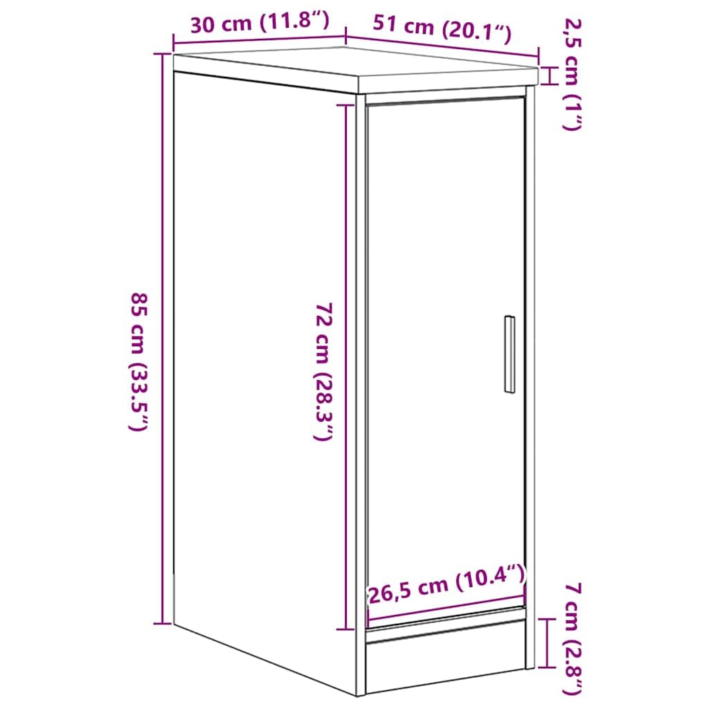 vidaXL Garagenschrank 30x51x85 cm Kiefer Werkzeugschrank