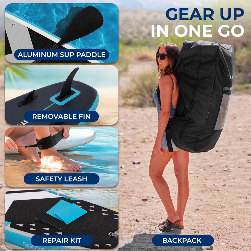 Serenelife SUP Board aufblasbar 320 cm LED Komplettset