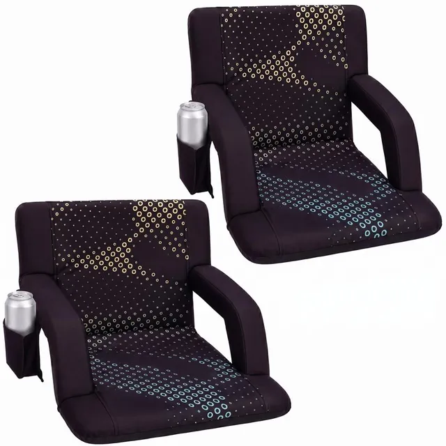 Serenelife Furniture SLSSX221BK Stadionstuhl 21" schwarz 2er-Set