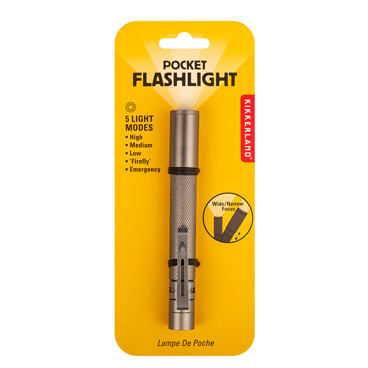 Kikkerland Pocket Flashlight Mini Taschenlampe 5 Modi Clip