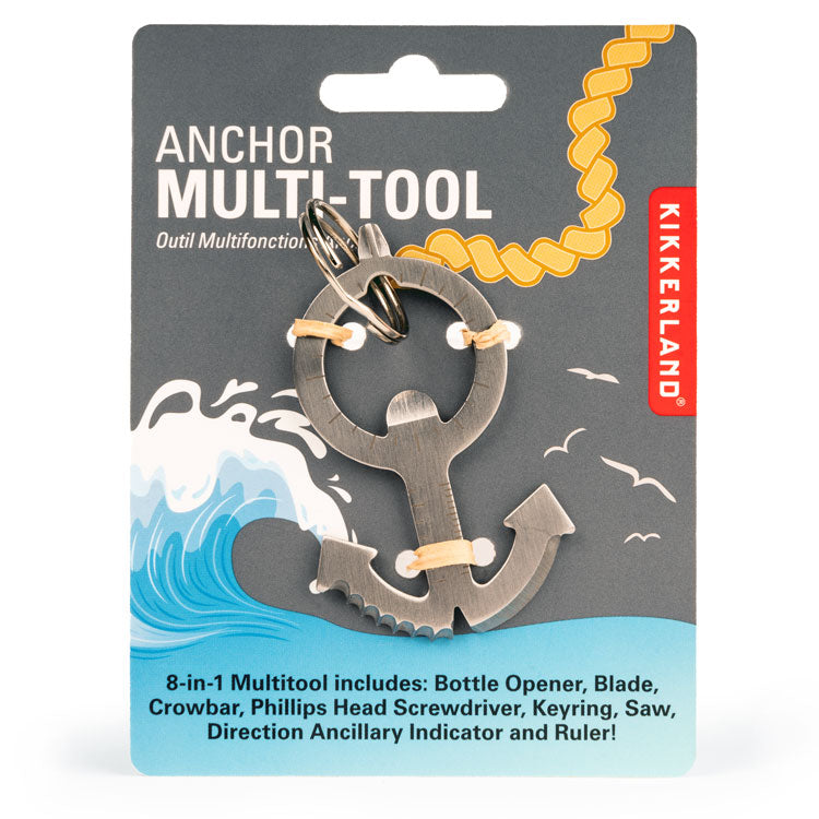 Kikkerland Anchor Multitool Edelstahl 8 Funktionen