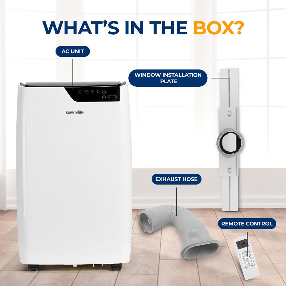 Serenelife Portable AC Klimaanlage Heizung 12000 BTU Weiß