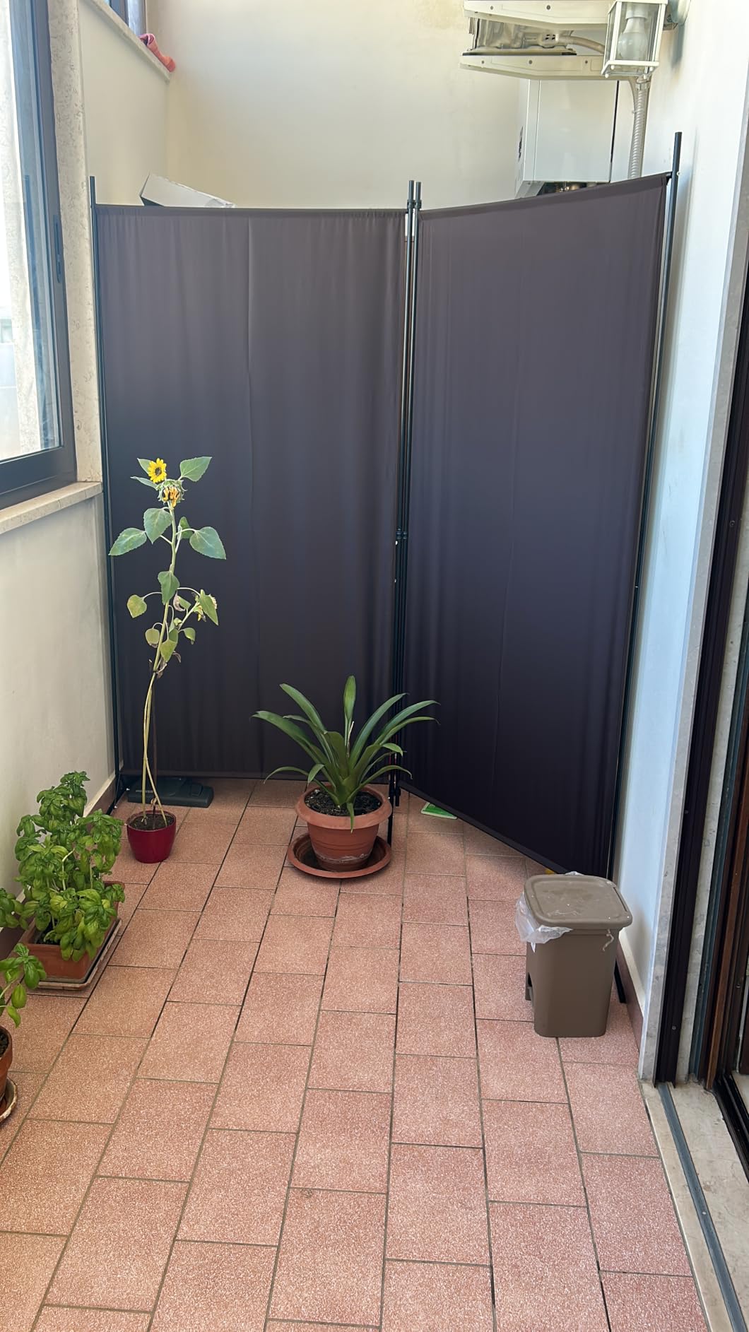 vidaXL Heim & Garten 260x180 Raumteiler Creme 3-teilig faltbar