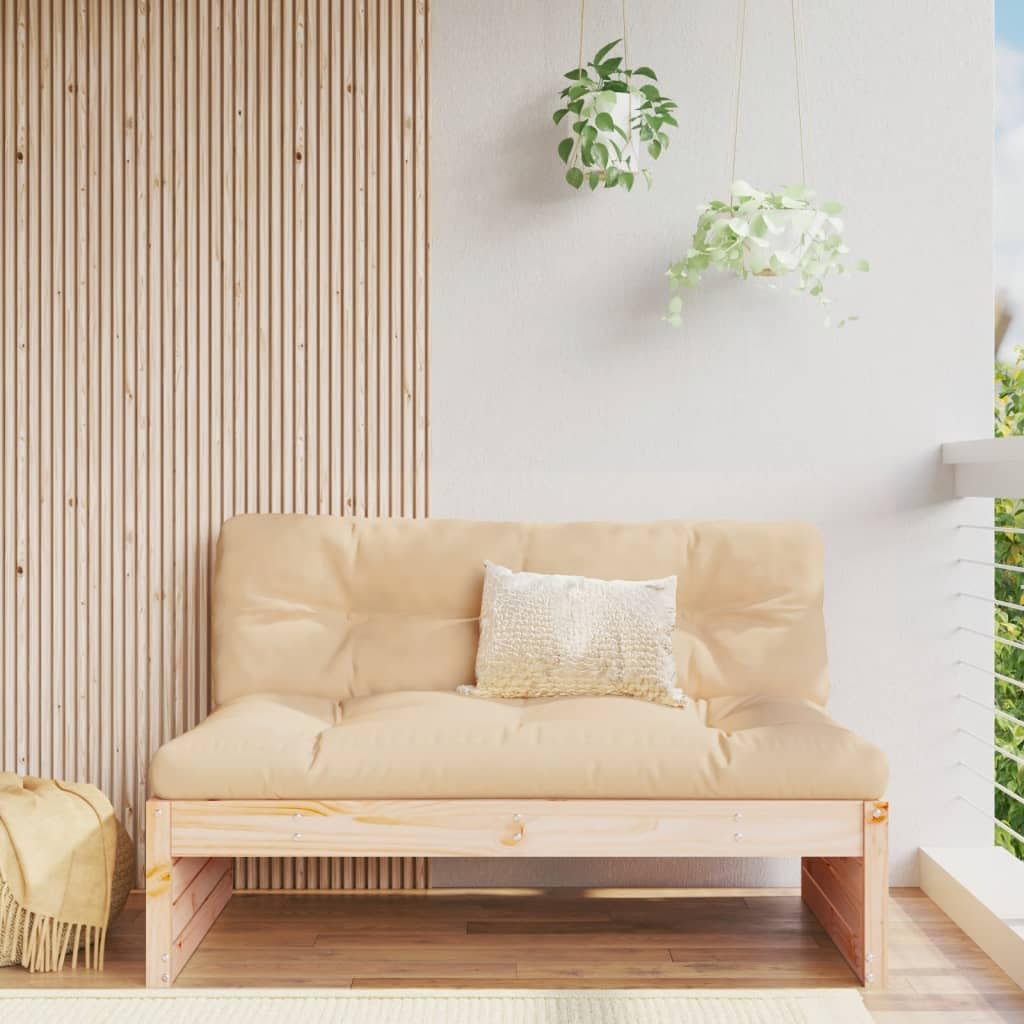 vidaXL Mittelsofa 120 cm Kiefer Gartensofa Massivholz