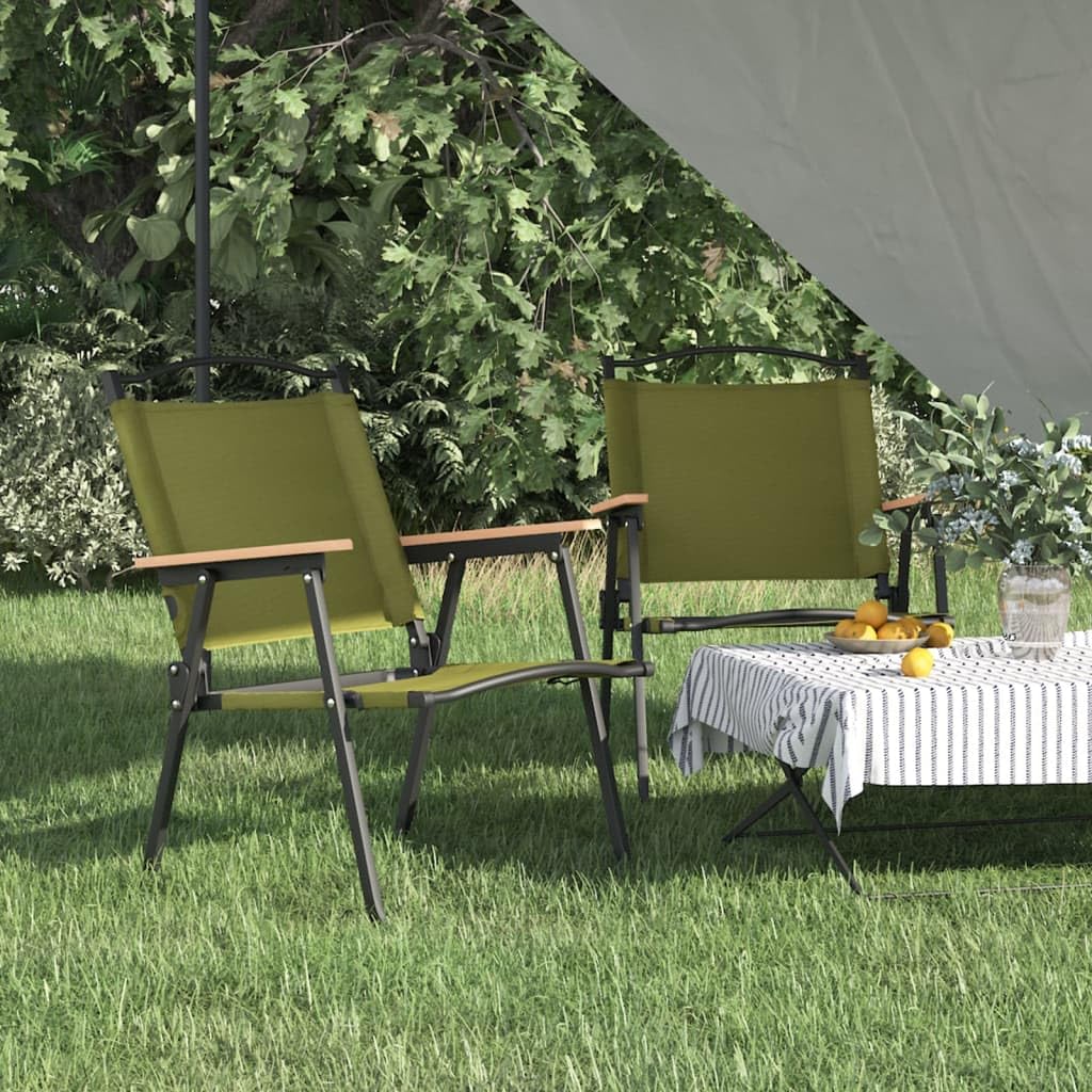 vidaXL Campingstühle 2 Stk Grün 54x55x78 cm Oxford