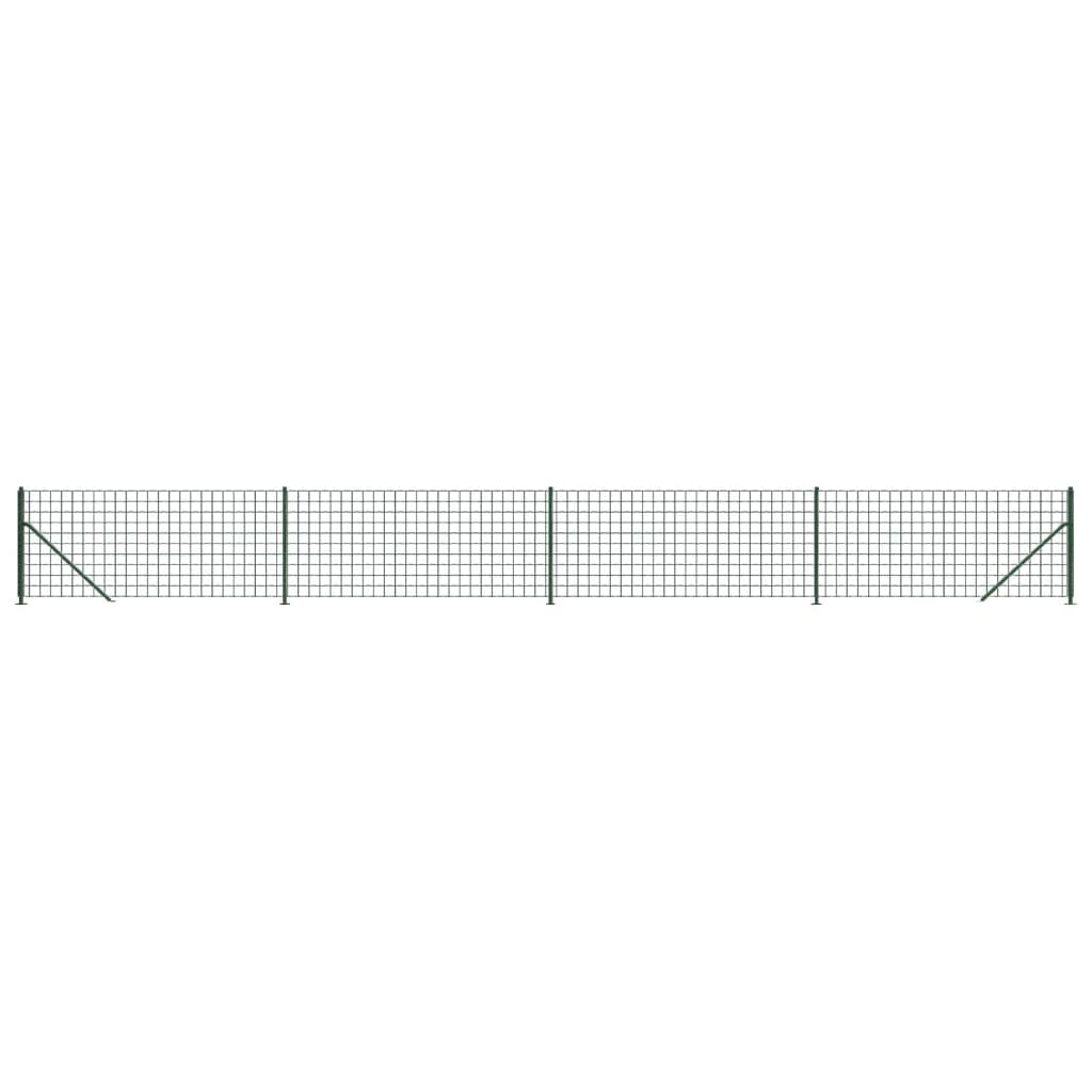 vidaXL Maschendrahtzaun Grün 0,8x10 m Stahl PVC Gartenzaun