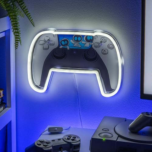 Paladone Lighting Astrobot LED-Neonlicht Wandmontage weiß-blau